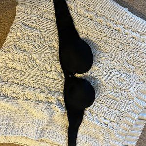 Victoria's Secret black strapless padded bra